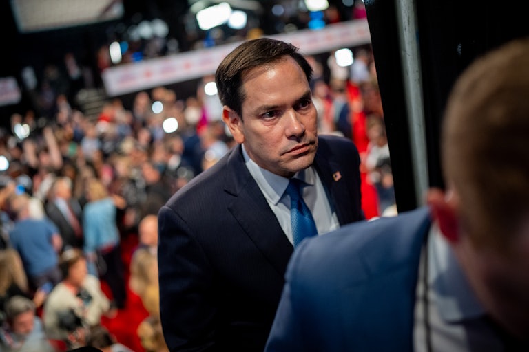 Marco Rubio walks