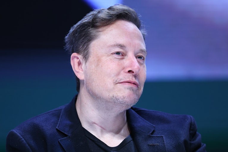 Elon Musk smiles