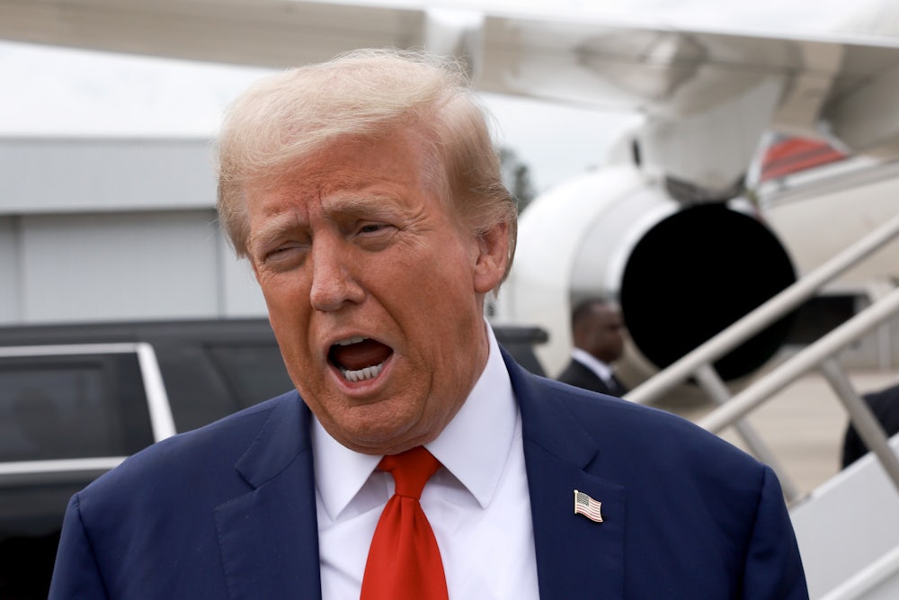 Donald Trump yells