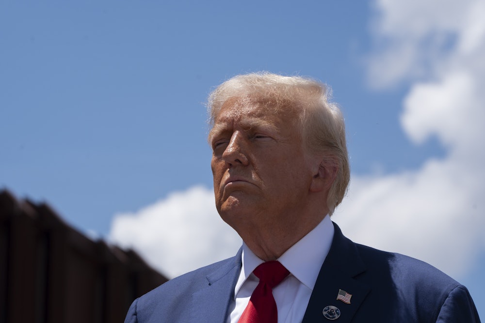 Donald Trump frowns